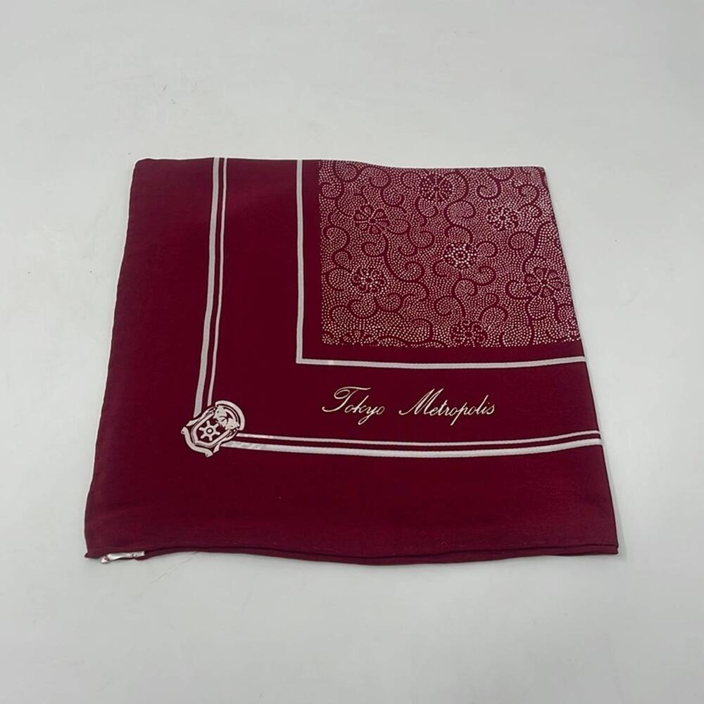 Vintage Tokyo Metropolis Japanese 100% silk handkerchief